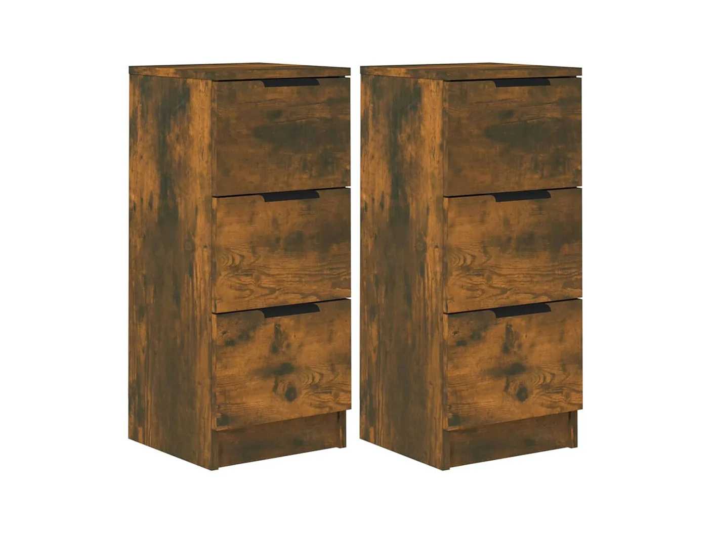 Credenza buffet cassettiera mobile contenitore organizer cucina soggiorno soggiorni set da 2 30 x 30 x 70 cm MDF marrone 02_0036724