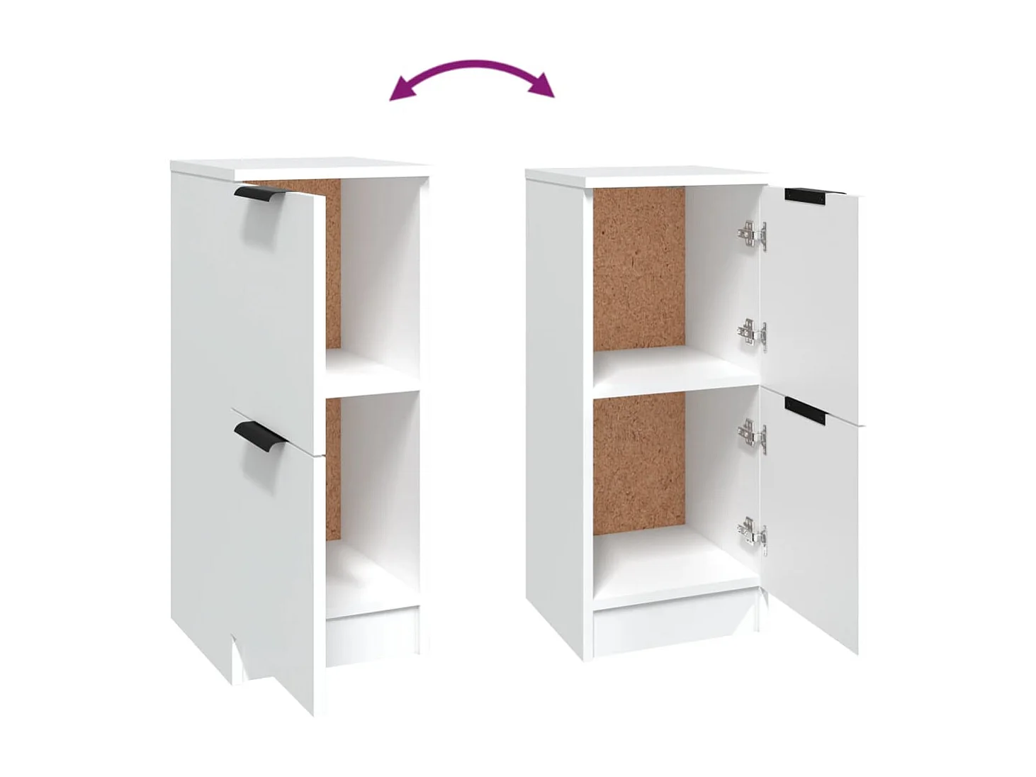 Buffet aparador cômoda armário unidade de armazenamento organizador cozinha sala sala 30 x 30 x 70 cm madeira trabalhada branca 02_0030220