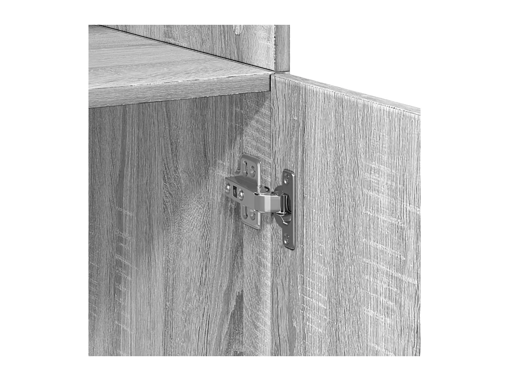 Credenza credenza cassettiera mobile contenitore organizer cucina soggiorno soggiorno alto Sonoma 80 x 42,5 x 185 cm pannelli compositi grigio 02_0035634