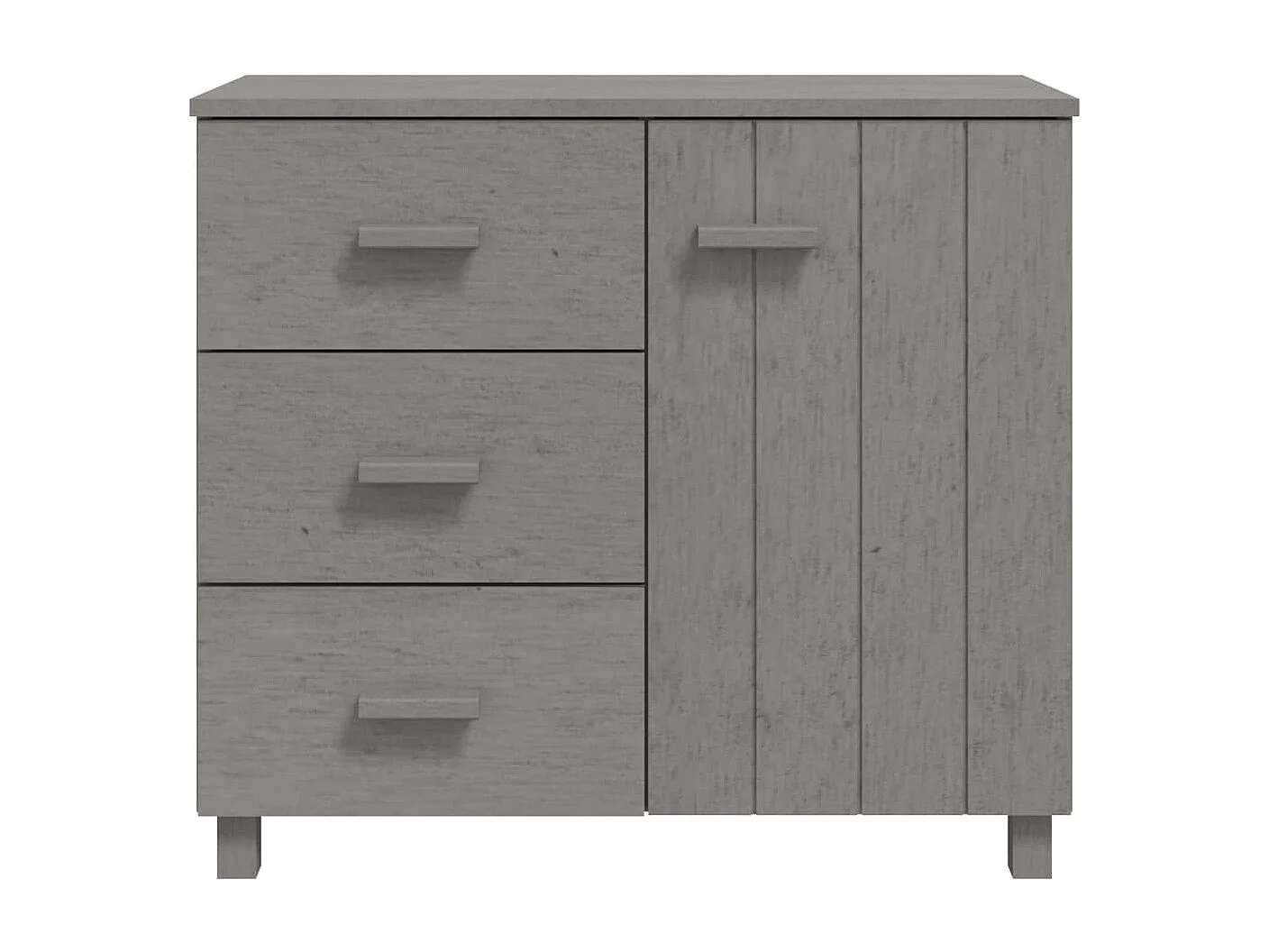 Aparador cómoda cómoda armario mueble organizador cocina salón luz 90 x 40 x 80 cm madera maciza de pino gris 02_0032162