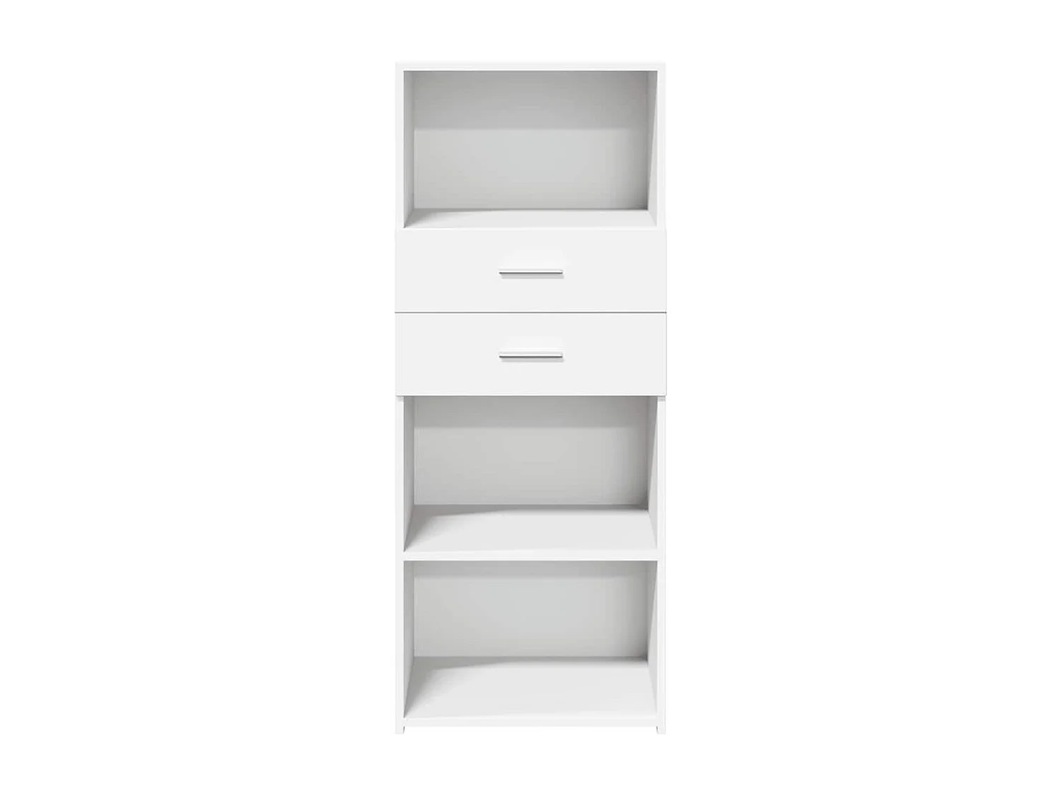 Buffet credenza cassettiera mobile contenitore organizer cucina soggiorno soggiorno alto 50 x 42,5 x 124 cm derivati ​​del legno bianco 02_0032460