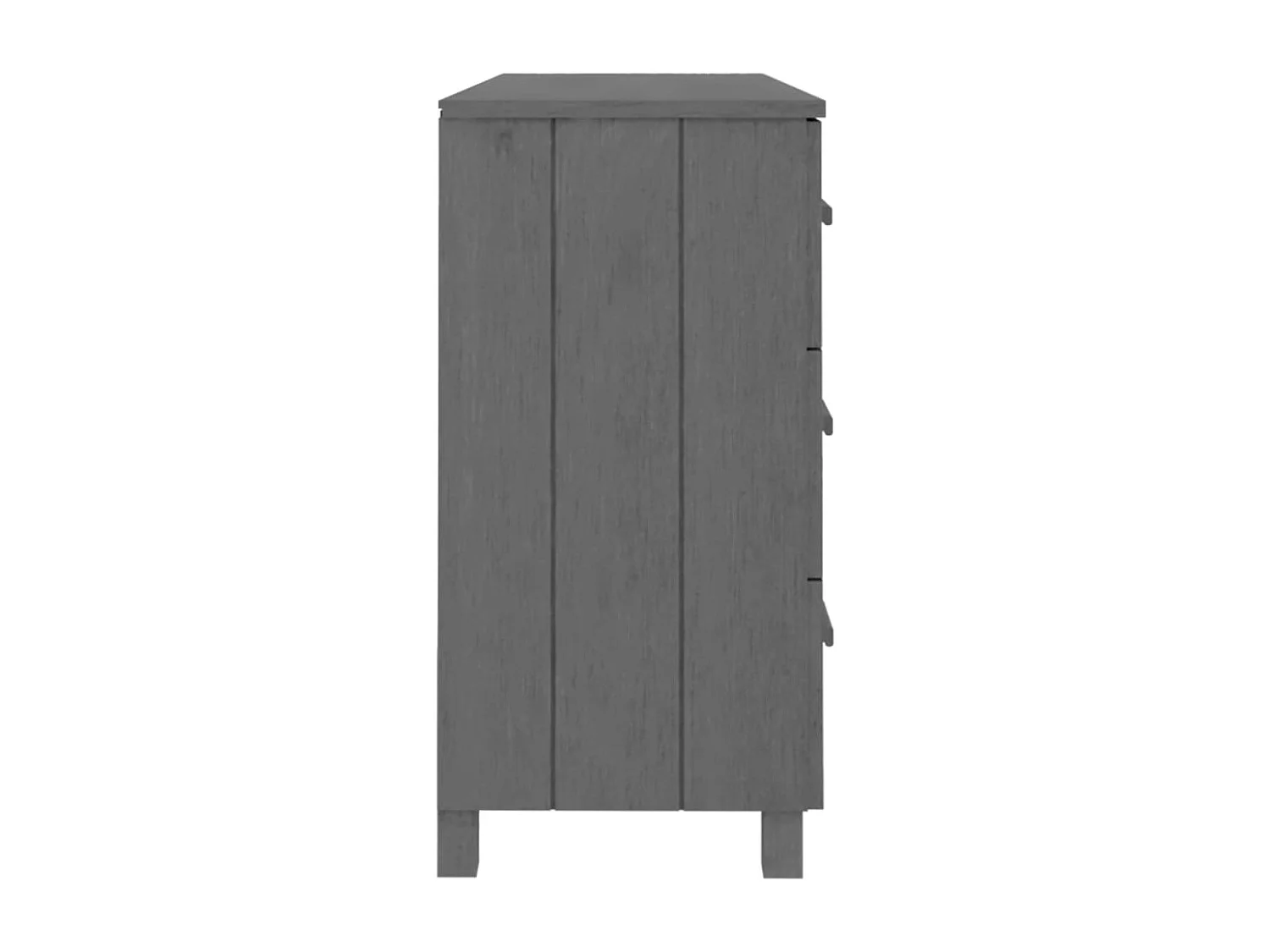 Aparador buffet cómoda armario mueble organizador cocina salón oscuro 113 x 40 x 80 cm madera maciza de pino gris 02_0032163