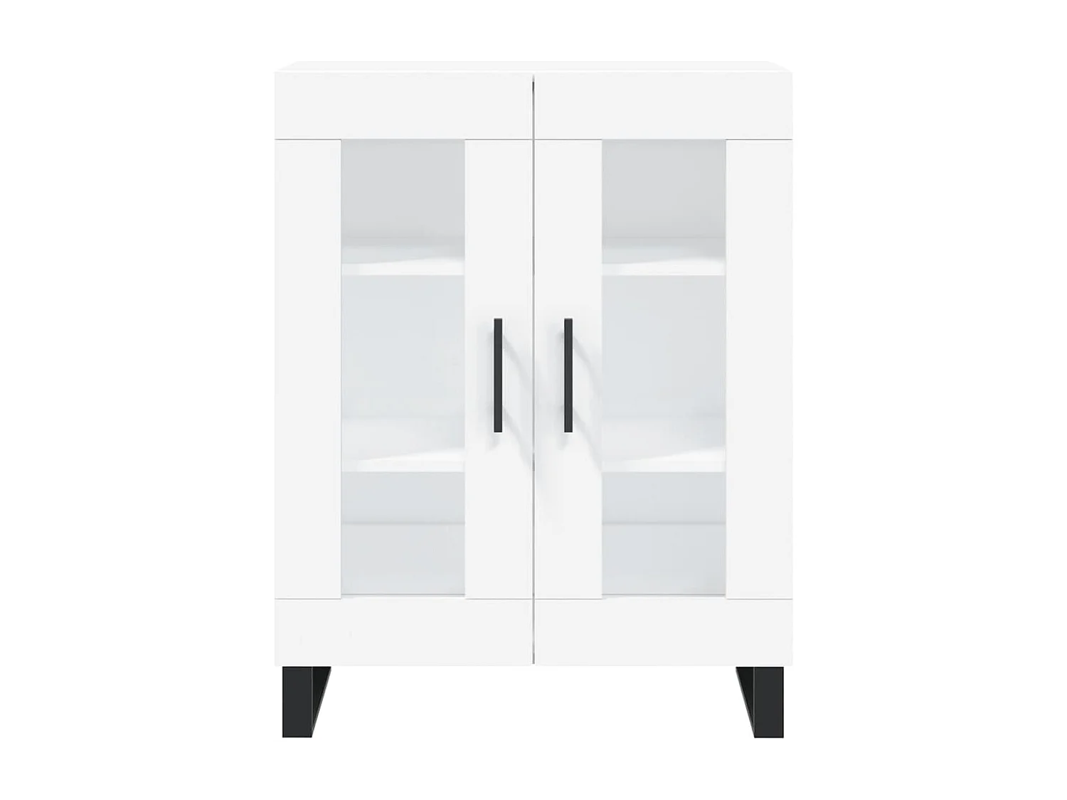 Aparador buffet cómoda armario mueble organizador cocina salón salón alto 69,5 x 34 x 180 cm madera contrachapada blanco 02_0032549