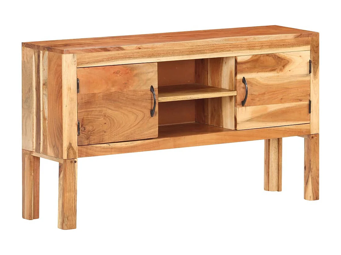 Aparador cómoda cómoda armario mueble organizador cocina salón salón 116 x 30 x 66 cm madera maciza de acacia marrón 02_0029528