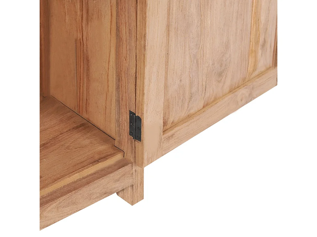 Buffet aparador cômoda armário unidade de armazenamento organizador cozinha sala de estar 50 x 30 x 90 cm madeira maciça de teca marrom 02_0029584