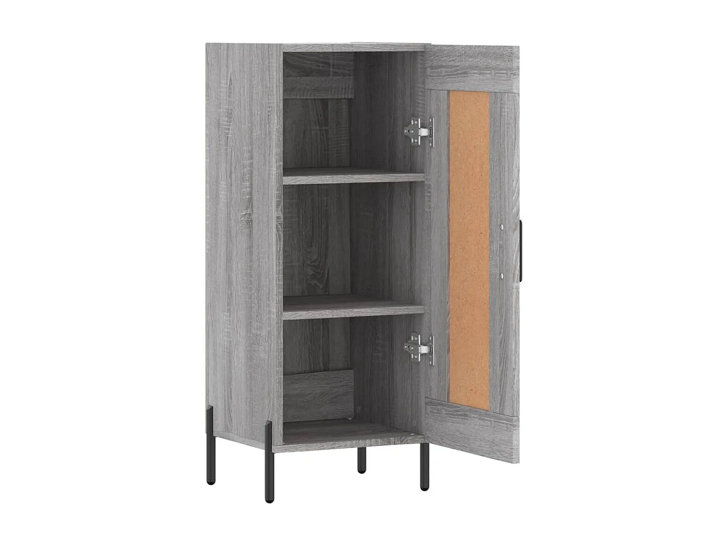 Aparador buffet cómoda armario unidad de almacenamiento organizador cocina salón salón Sonoma 34,5 x 34 x 90 cm madera contrachapada gris 02_0036334
