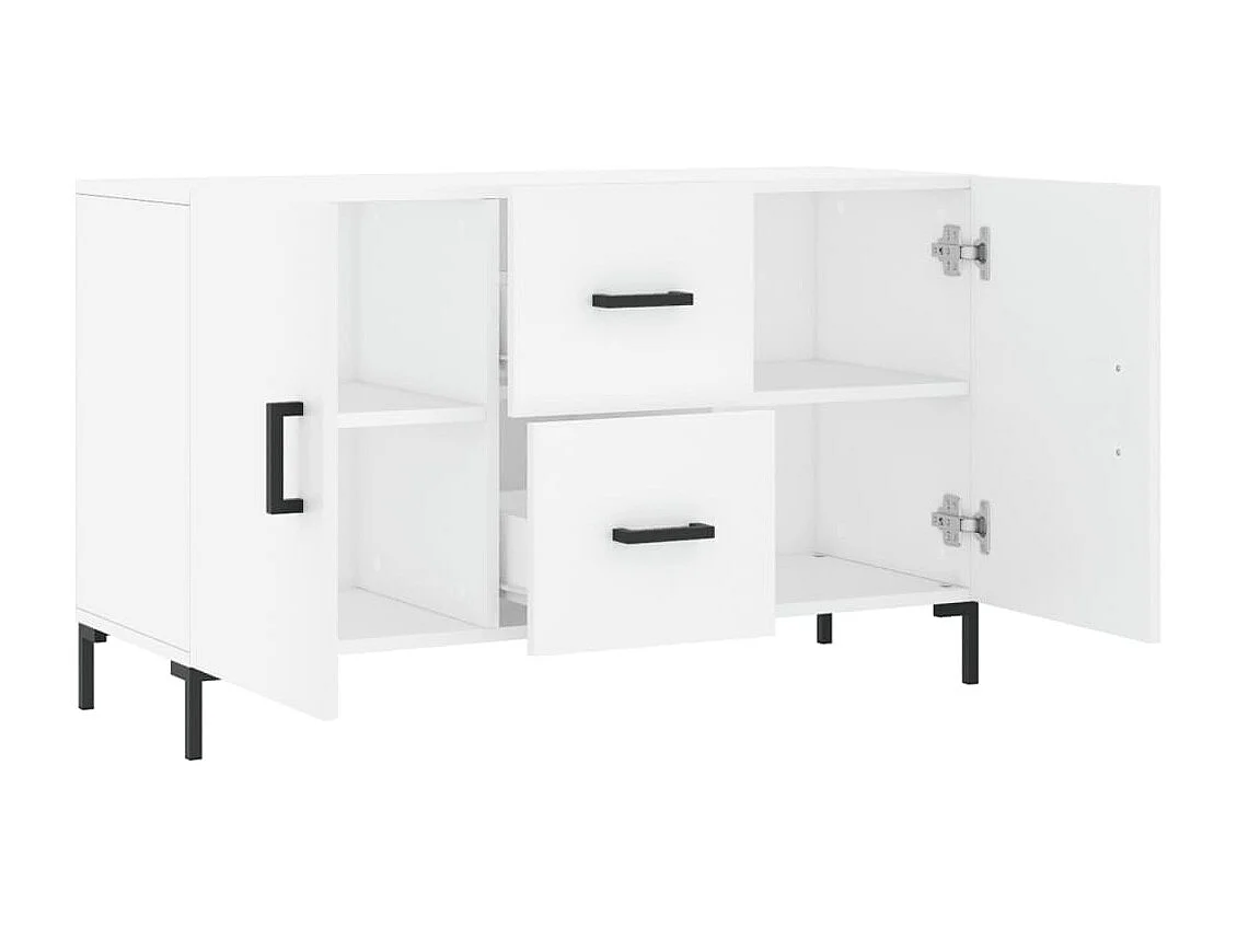 Aparador cómoda cómoda mueble mueble de almacenaje organizador cocina salón salón 100 x 36 x 60 cm madera contrachapada blanco 02_0030165