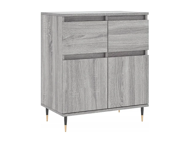 Aparador cómoda cómoda armario unidad de almacenamiento organizador cocina salón salón Sonoma 60 x 35 x 70 cm madera contrachapada gris 02_0036395