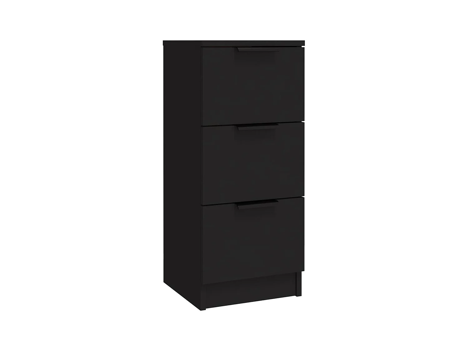 Credenza buffet cassettiera mobile contenitore organizer cucina soggiorno soggiorni 3 pz pannelli compositi nero 02_0037149
