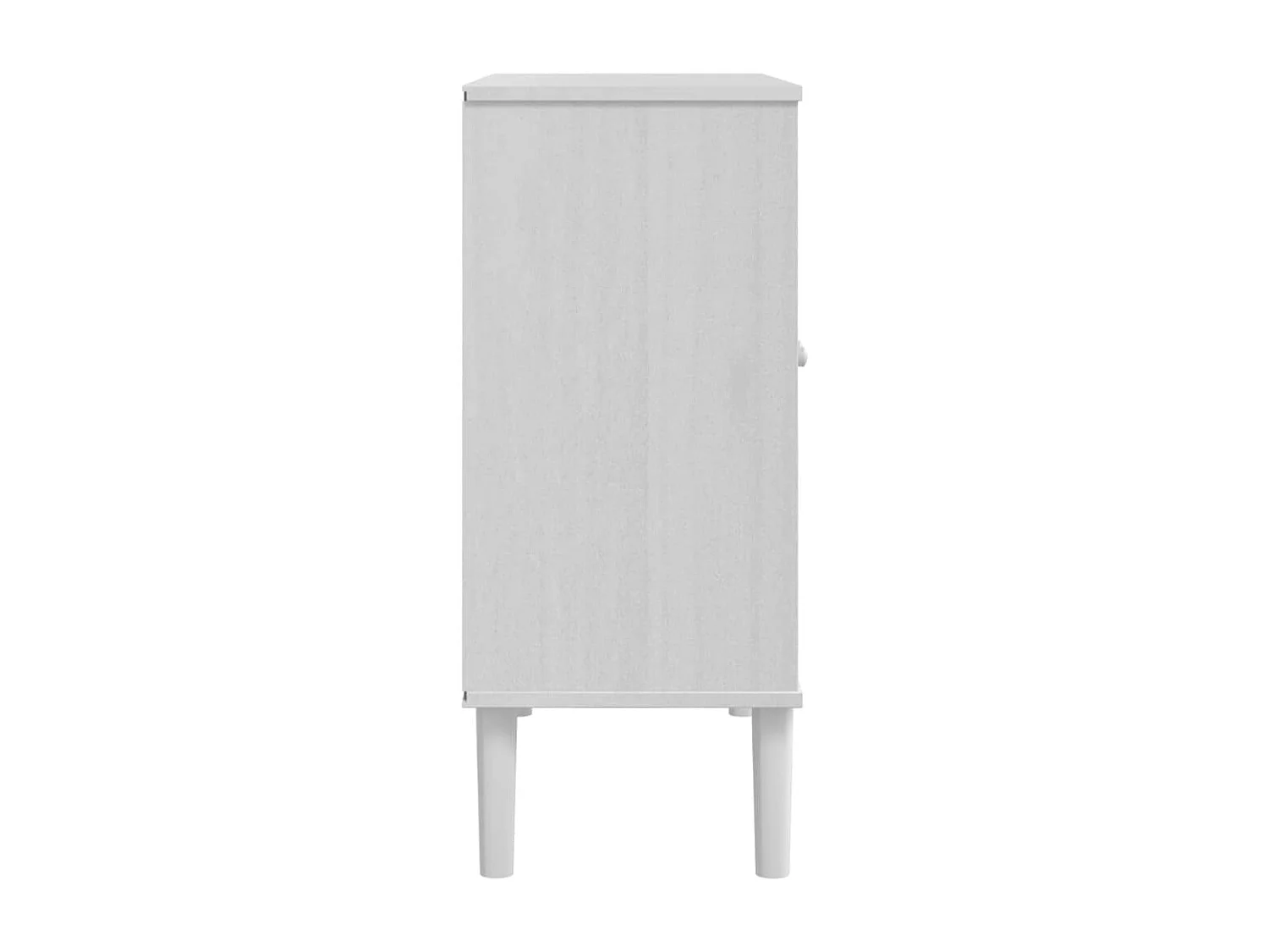Buffet aparador cômoda armário unidade de armazenamento organizador cozinha sala de estar rattan look 80 x 35 x 80 cm madeira maciça de pinho branco 02_0036224