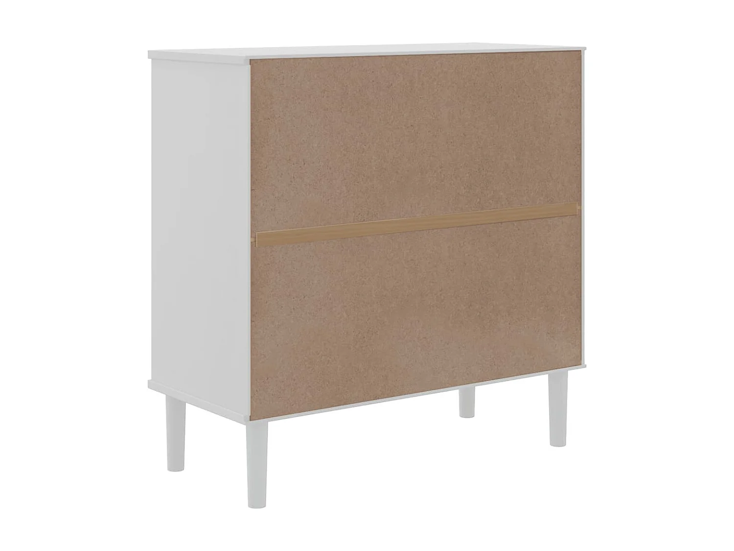 Buffet aparador cômoda armário unidade de armazenamento organizador cozinha sala de estar rattan look 80 x 35 x 80 cm madeira maciça de pinho branco 02_0036224
