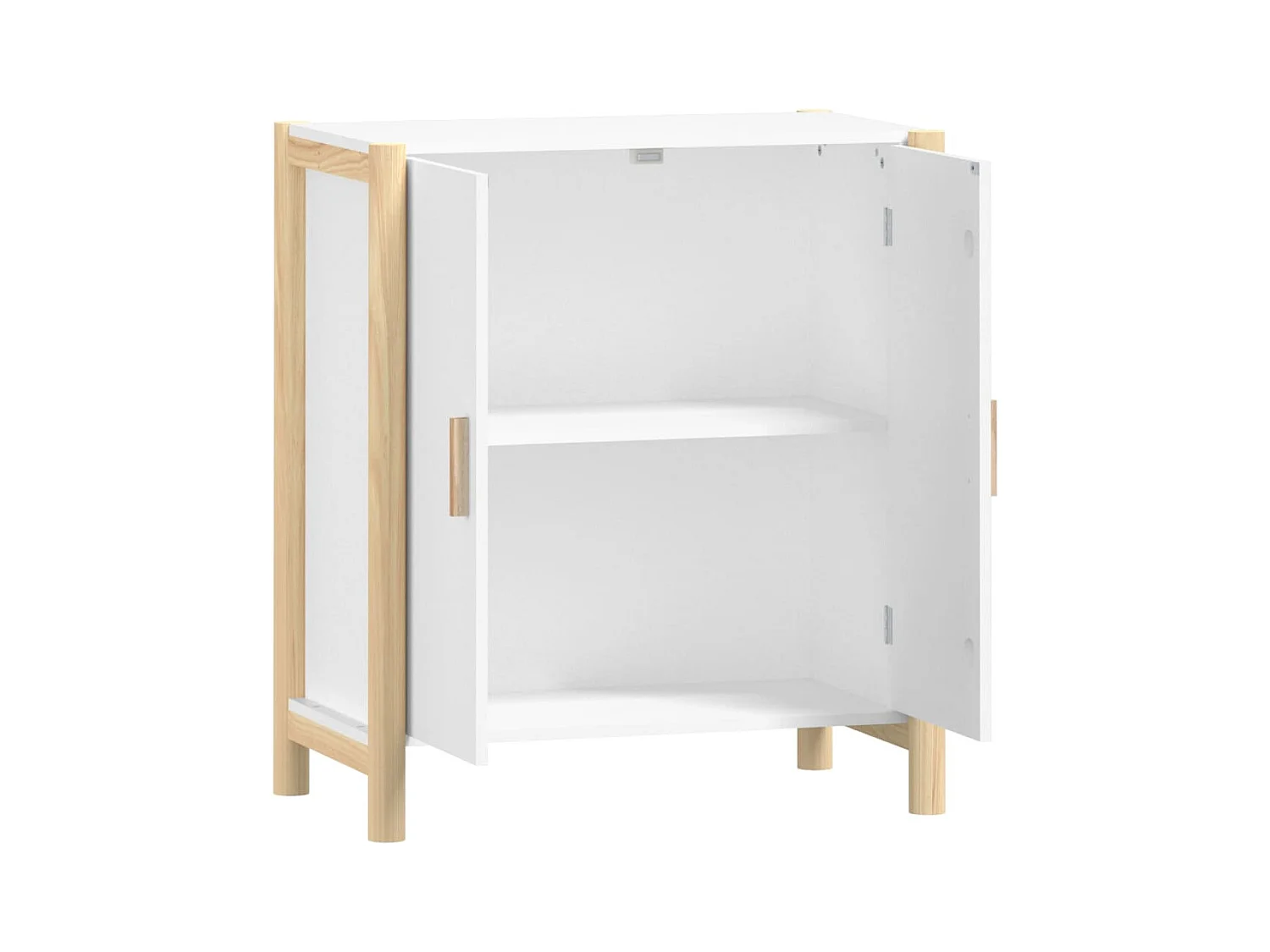 Aparador cômoda armário armário organizador cozinha sala sala 62 x 38 x 70 cm madeira trabalhada branco 02_0030378