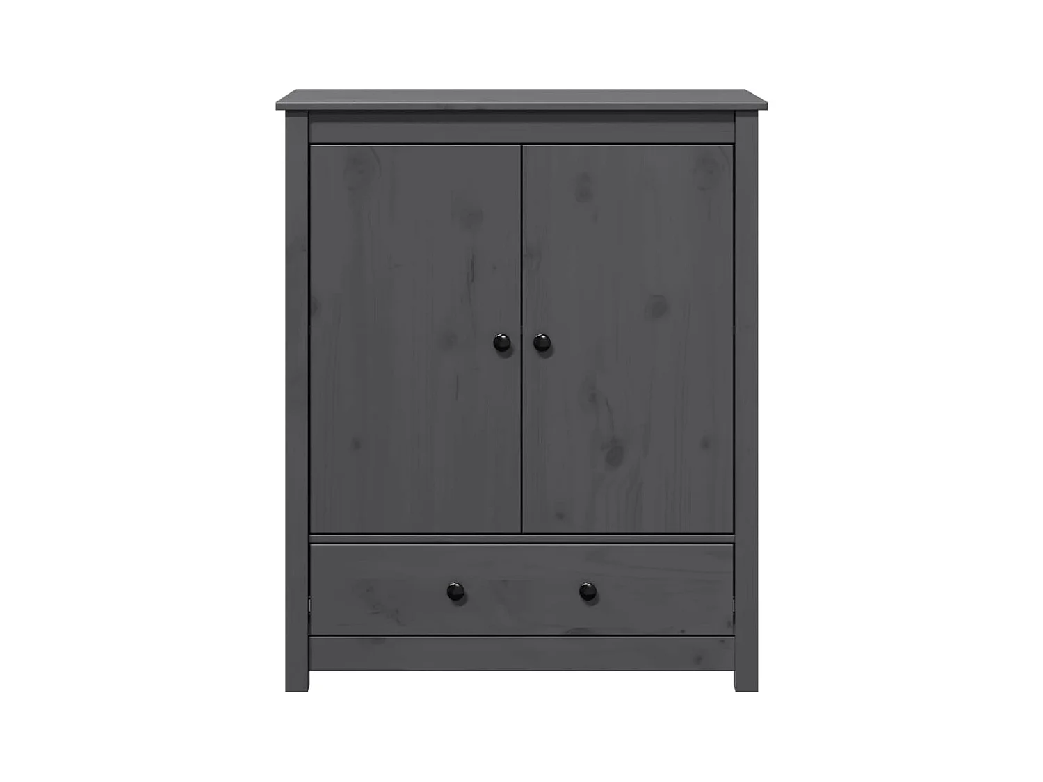 Buffet aparador cômoda armário organizador unidade cozinha sala sala 83 x 41,5 x 100 cm madeira de pinho cinza maciço 02_0031808