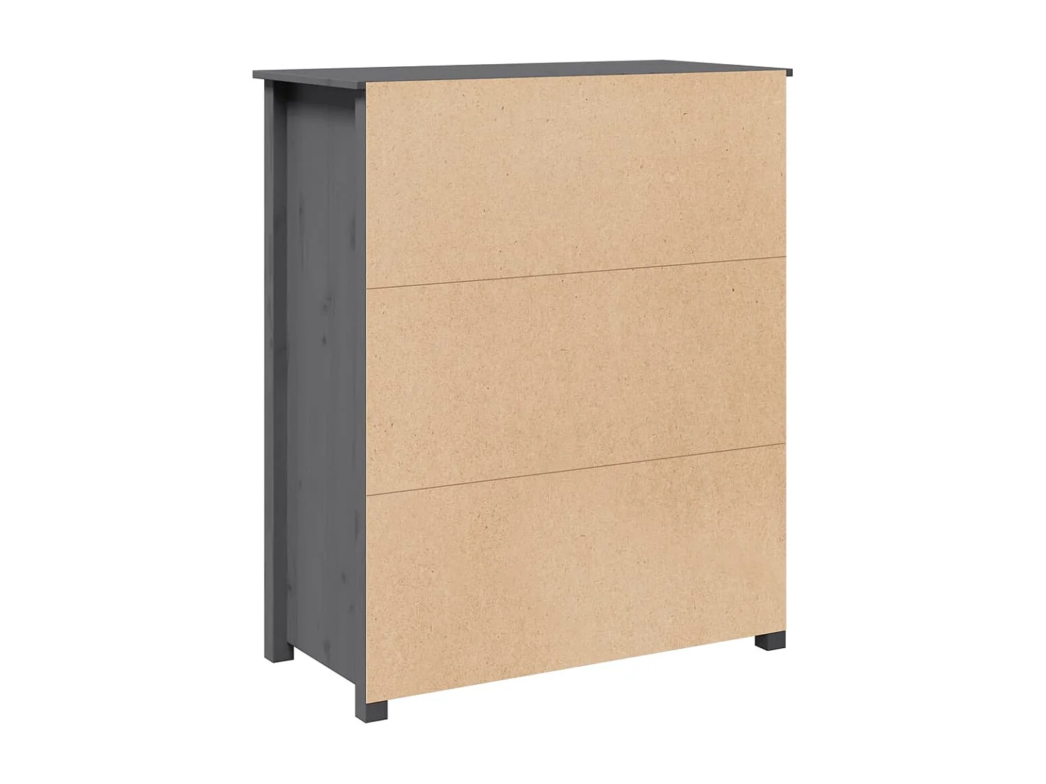 Aparador buffet cómoda mueble almacenaje organizador cocina salón salón 83 x 41,5 x 100 cm madera maciza de pino gris 02_0031808