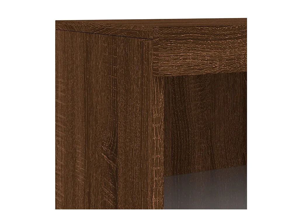 Aparador buffet cómoda armario mueble organizador cocina salón salón con luces LED 60,5 x 37 x 100 cm marrón 02_0029926