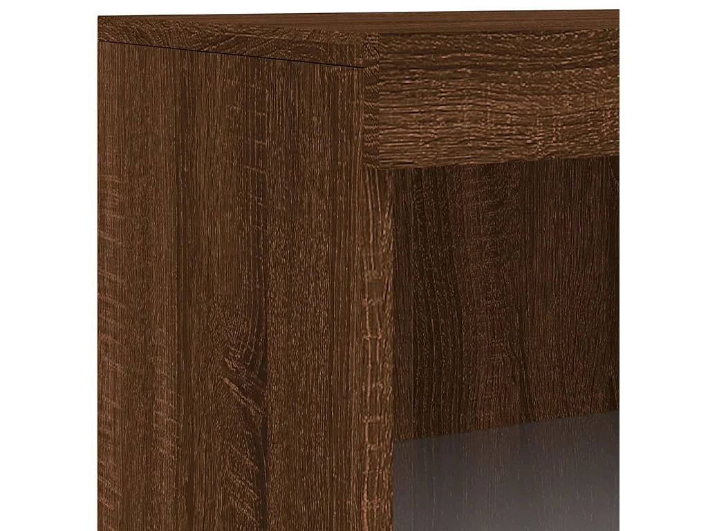 Credenza buffet cassettiera mobile contenitore organizer cucina soggiorno soggiorno con luci a LED 60,5 x 37 x 100 cm marrone 02_0029926