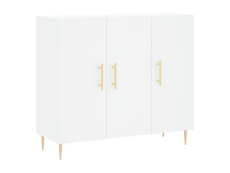 Credenza cassettiera cassettiera mobile contenitore organizer cucina soggiorno soggiorno 90 x 34 x 80 cm derivati ​​del legno bianco 02_0030532