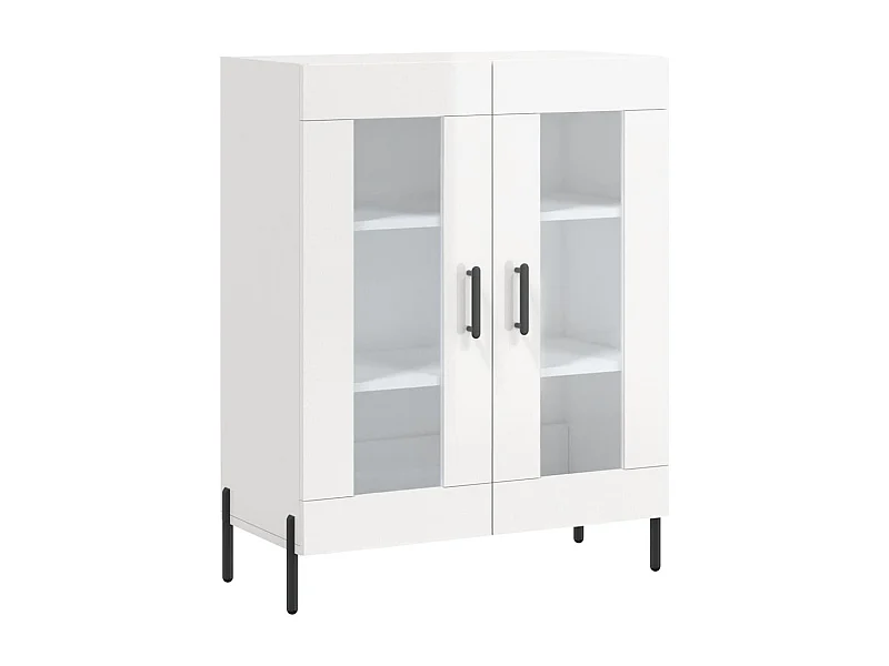 Credenza buffet cassettiera mobile contenitore organizer cucina soggiorno lucido 69,5 x 34 x 90 cm derivati ​​del legno bianco 02_0030719