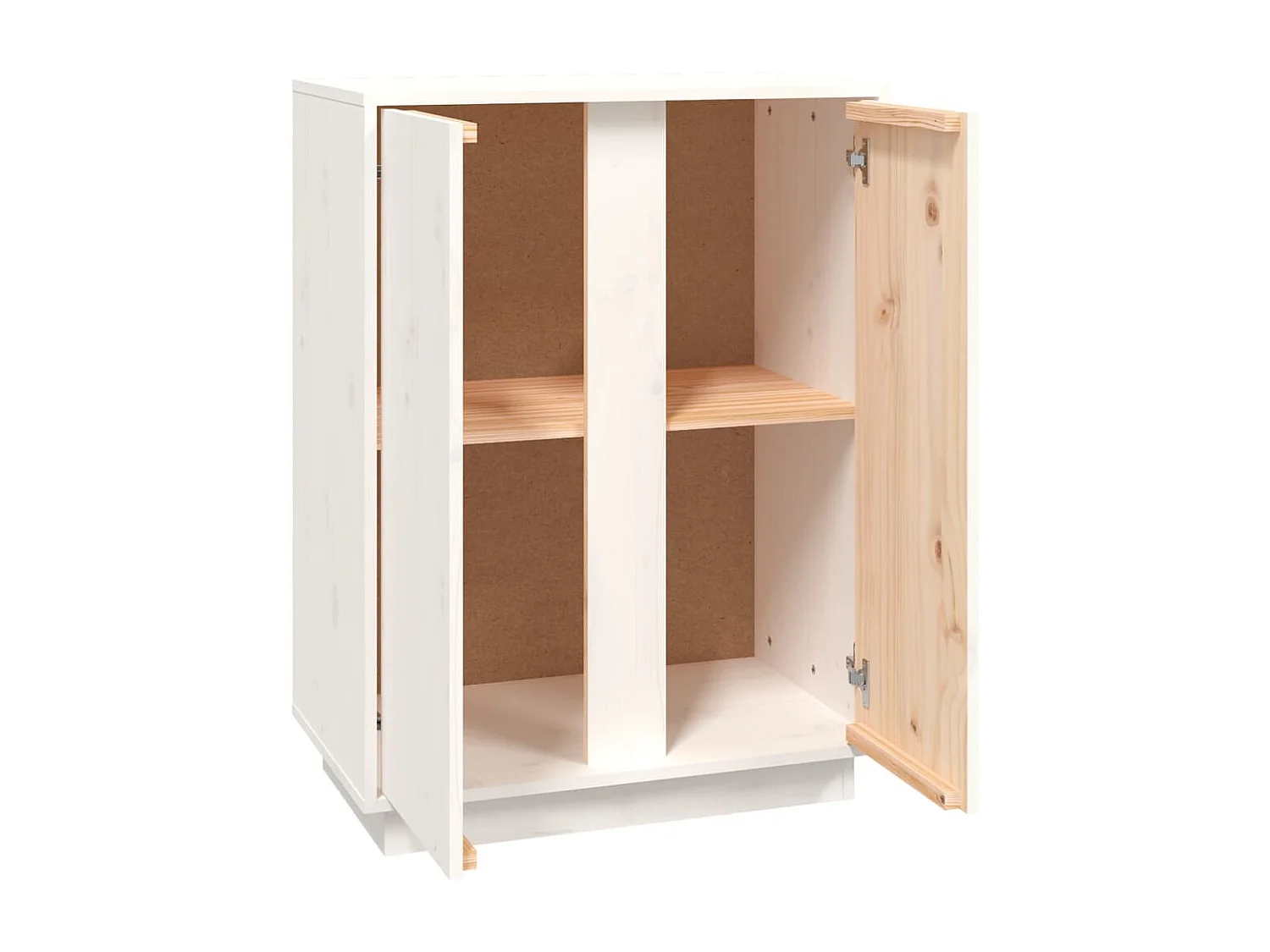 Aparador cómoda cómoda armario mueble organizador cocina salón salón 60 x 35 x 80 cm madera maciza de pino blanco 02_0030373