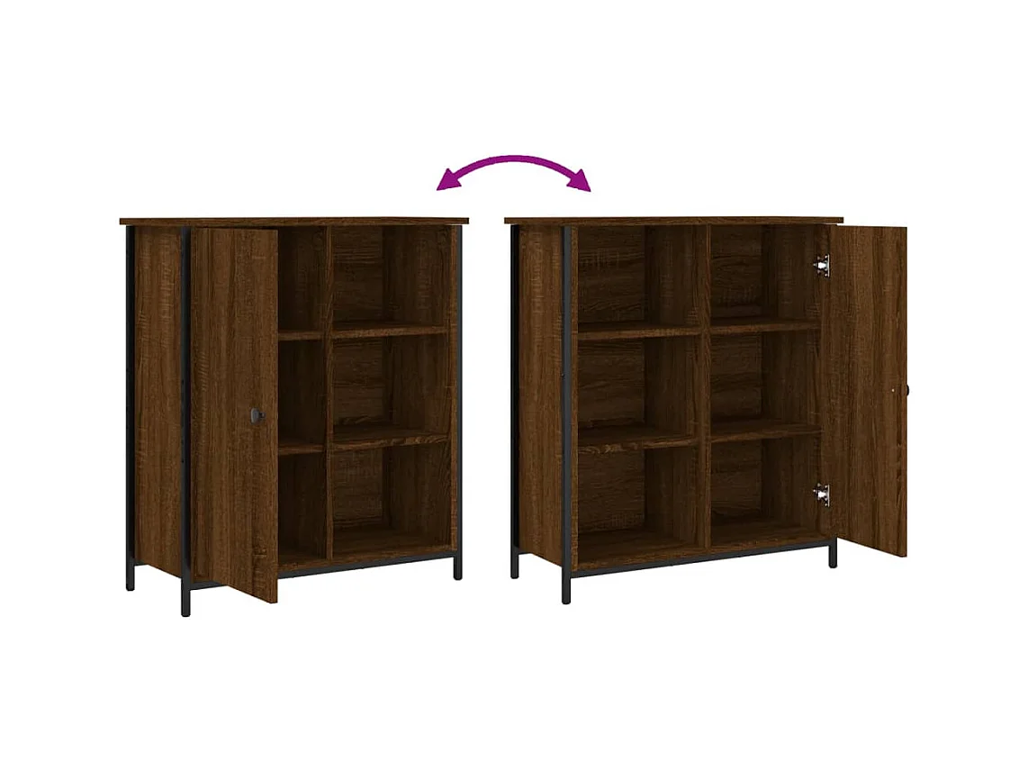 Credenza buffet cassettiera mobile contenitore organizer cucina soggiorno soggiorno 70 x 30 x 80 cm derivati ​​del legno marrone 02_0031395