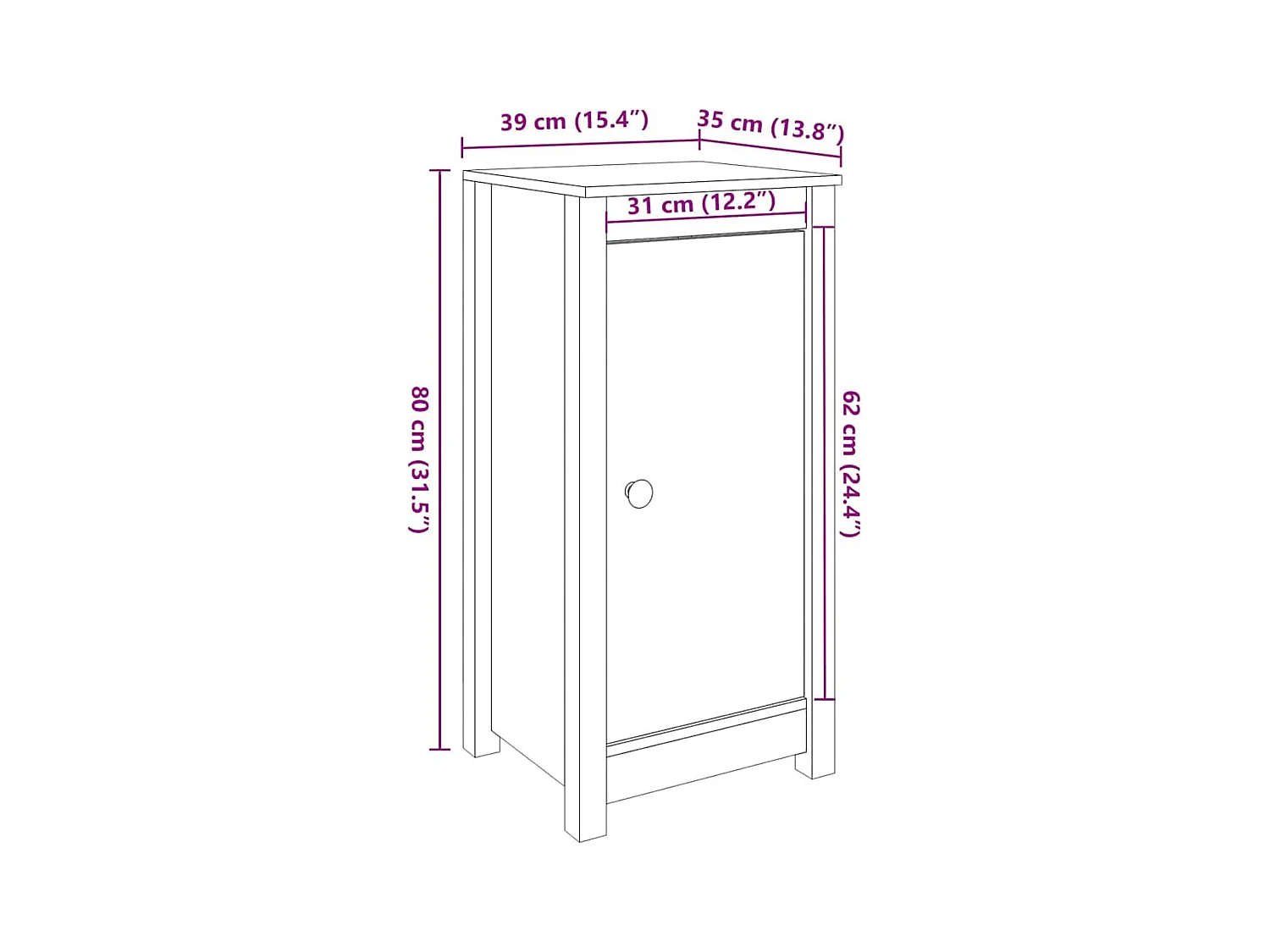 bahut commode armoire bois marron 39 x 35 x 80 cm 02_0036886