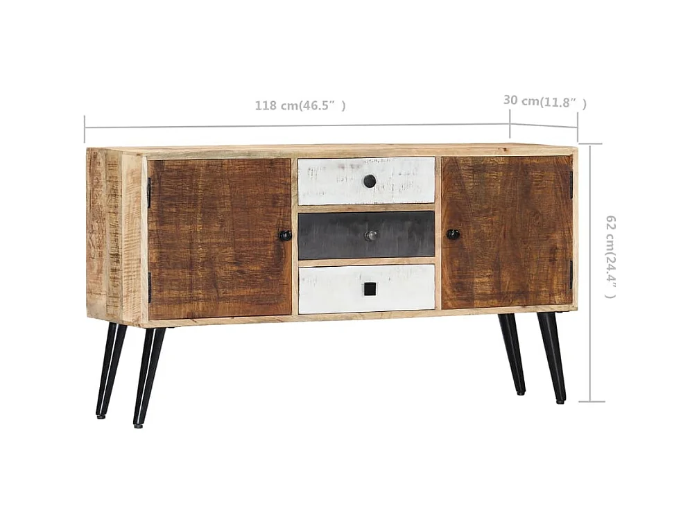 bahut commode armoire bois marron 118 x 30 x 62 cm 02_0029530