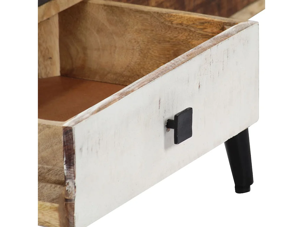 Aparador buffet cômoda armário organizador cozinha sala sala 118 x 30 x 62 cm madeira de mangueira maciça marrom 02_0029530