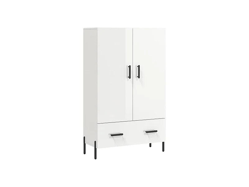 Credenza cassettiera cassettiera mobile contenitore organizer cucina soggiorno soggiorno lucido 69,5 x 31 x 115 cm derivati ​​del legno bianco 02_0032997