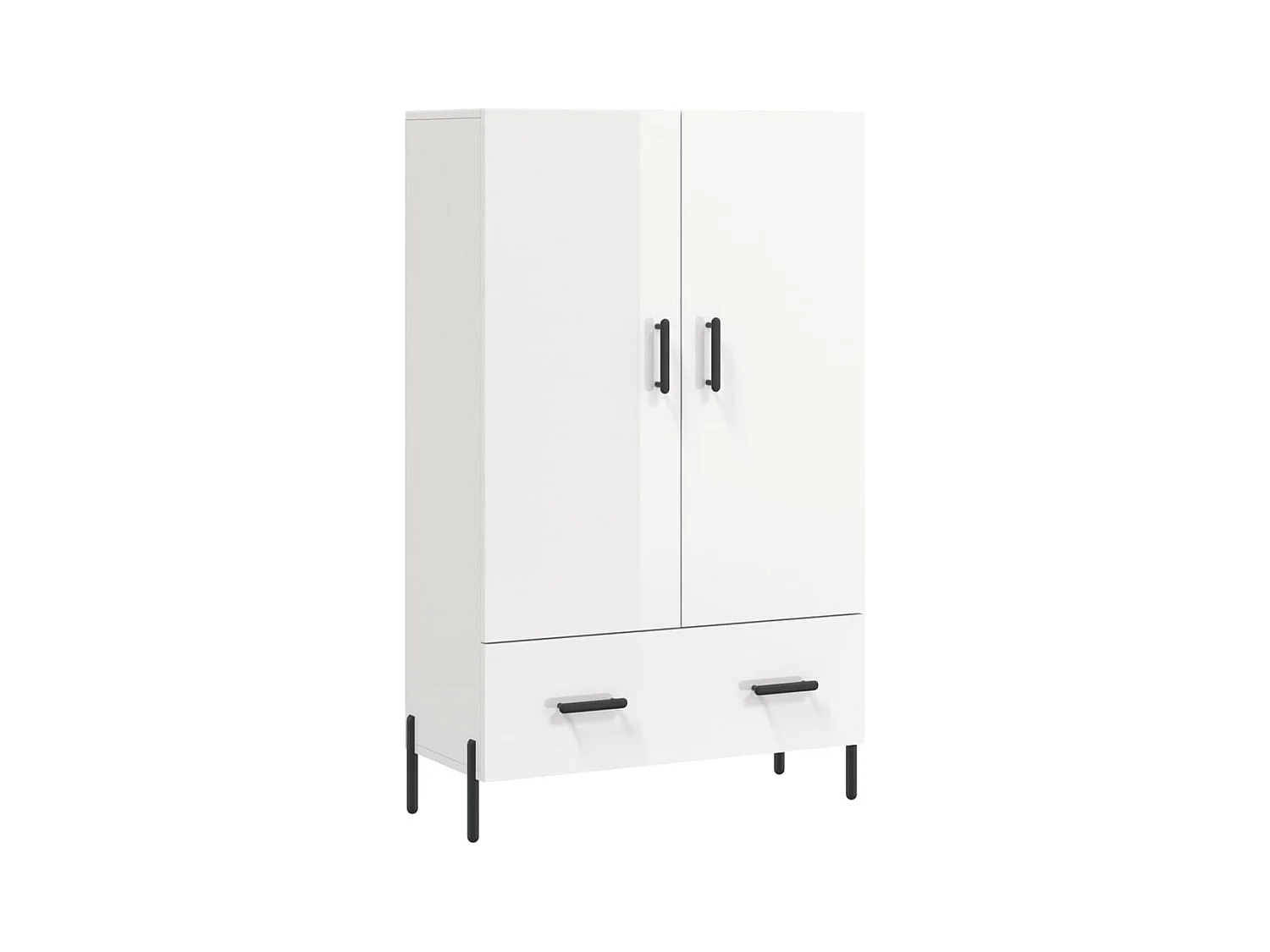 Credenza cassettiera cassettiera mobile contenitore organizer cucina soggiorno soggiorno lucido 69,5 x 31 x 115 cm derivati ​​del legno bianco 02_0032997