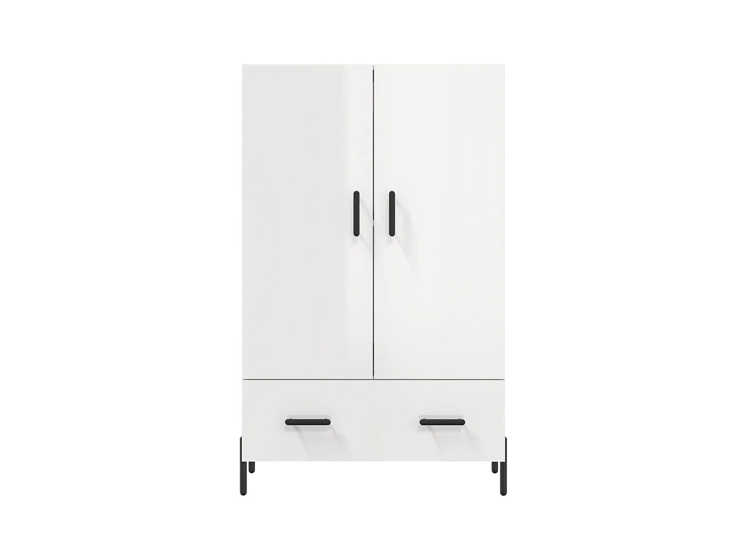 Credenza cassettiera cassettiera mobile contenitore organizer cucina soggiorno soggiorno lucido 69,5 x 31 x 115 cm derivati ​​del legno bianco 02_0032997