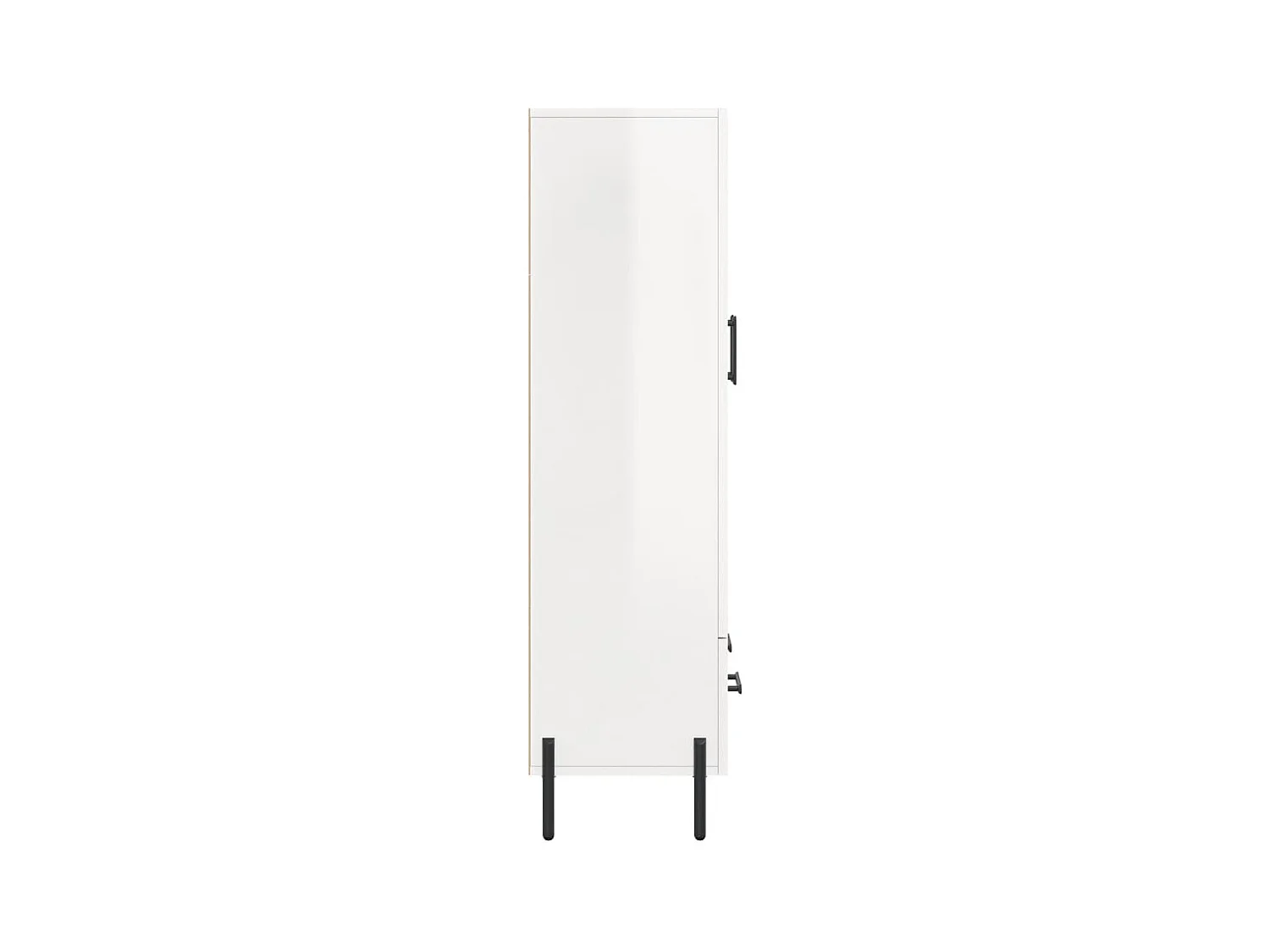 Credenza cassettiera cassettiera mobile contenitore organizer cucina soggiorno soggiorno lucido 69,5 x 31 x 115 cm derivati ​​del legno bianco 02_0032997
