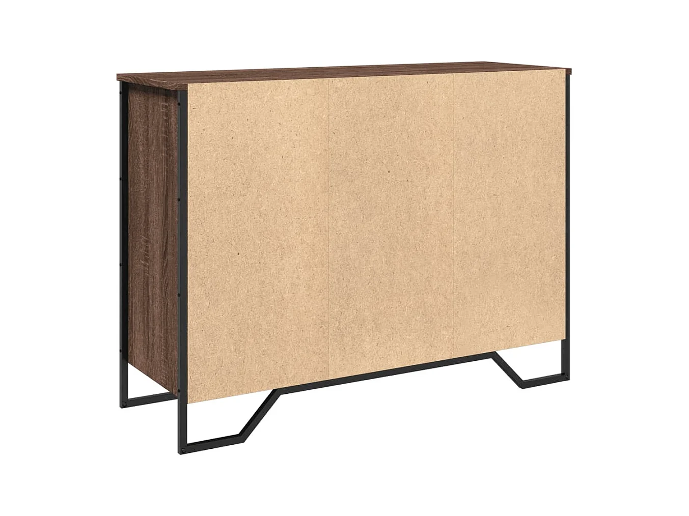 Aparador buffet cómoda mueble mueble de almacenaje organizador cocina salón salón 101 x 35,5 x 74,5 cm madera contrachapada marrón 02_0031159