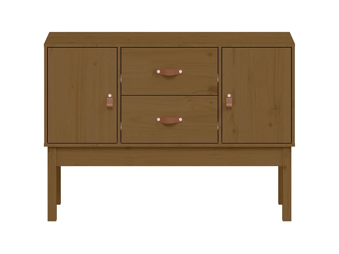 Aparador buffet cómoda mueble mueble de almacenaje organizador cocina salón salón 110 x 40 x 78 cm madera maciza de pino marrón 02_0035735