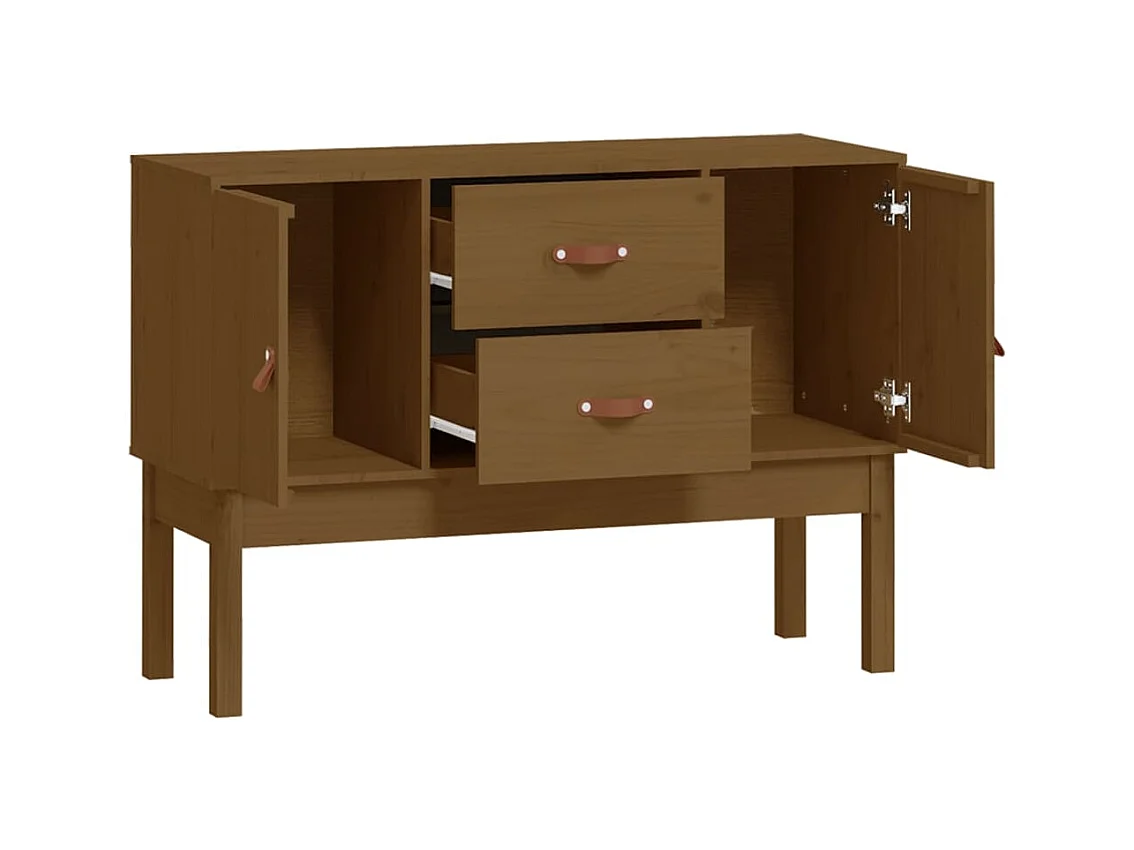 Aparador buffet cómoda mueble mueble de almacenaje organizador cocina salón salón 110 x 40 x 78 cm madera maciza de pino marrón 02_0035735