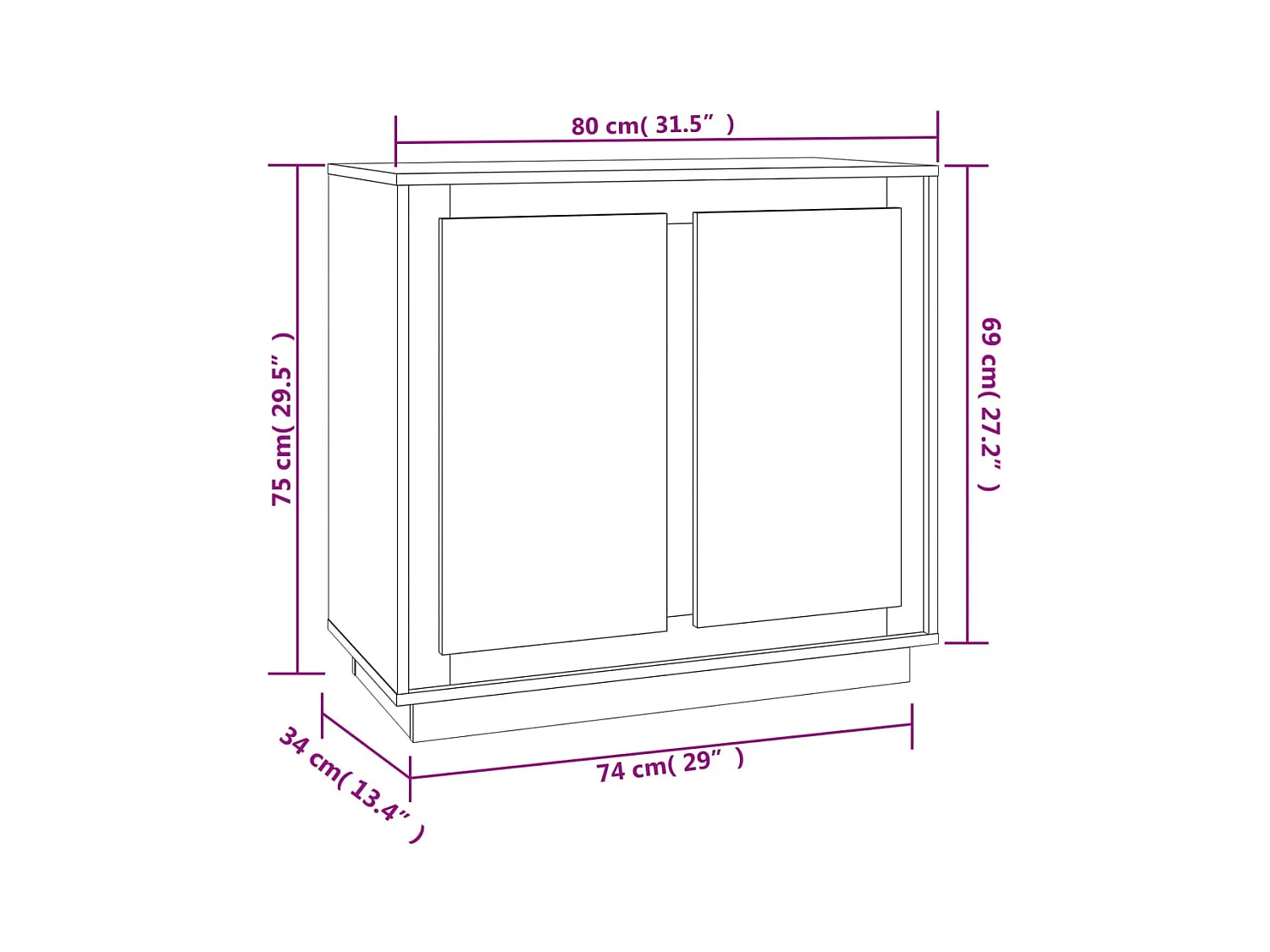 bahut commode armoire bois marron 80 x 34 x 75 cm 02_0031111