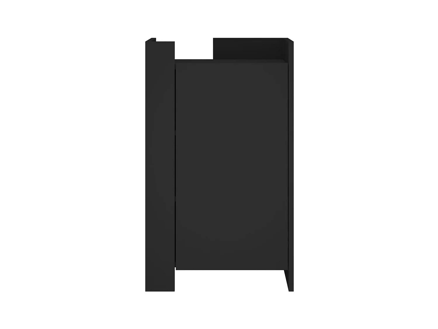 Credenza buffet cassettiera mobile contenitore organizer cucina soggiorno soggiorno 45 x 35 x 75 cm multistrato nero 02_0035945