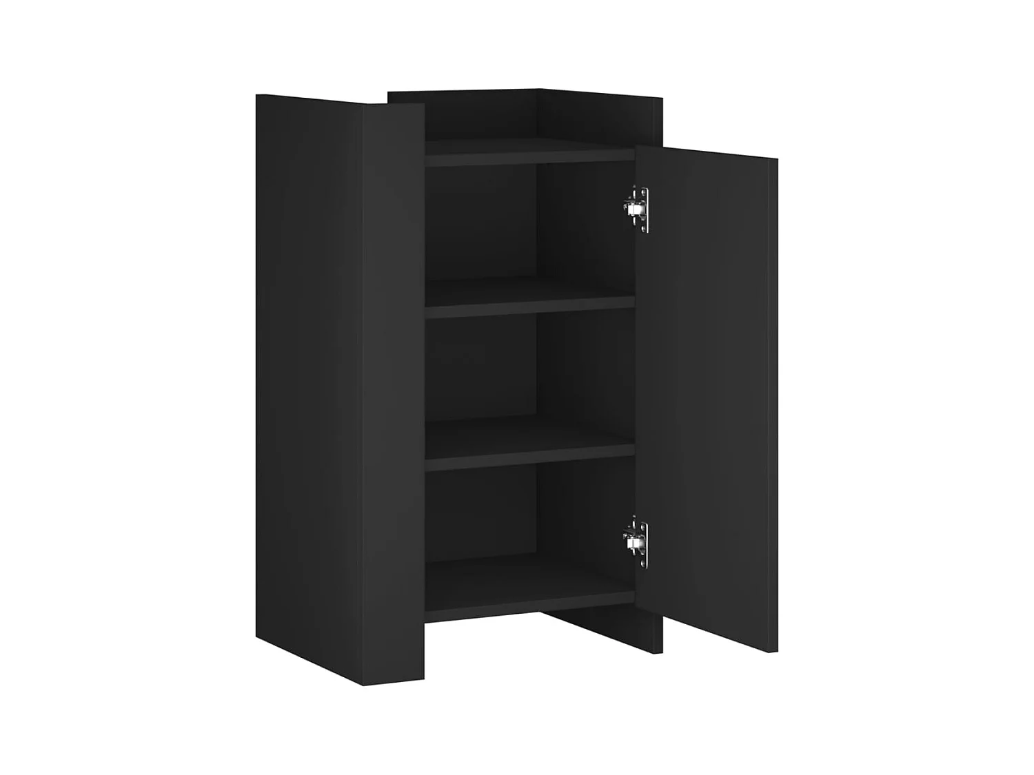 Credenza buffet cassettiera mobile contenitore organizer cucina soggiorno soggiorno 45 x 35 x 75 cm multistrato nero 02_0035945