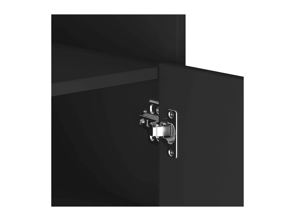 Credenza buffet cassettiera mobile contenitore organizer cucina soggiorno soggiorno 45 x 35 x 75 cm multistrato nero 02_0035945