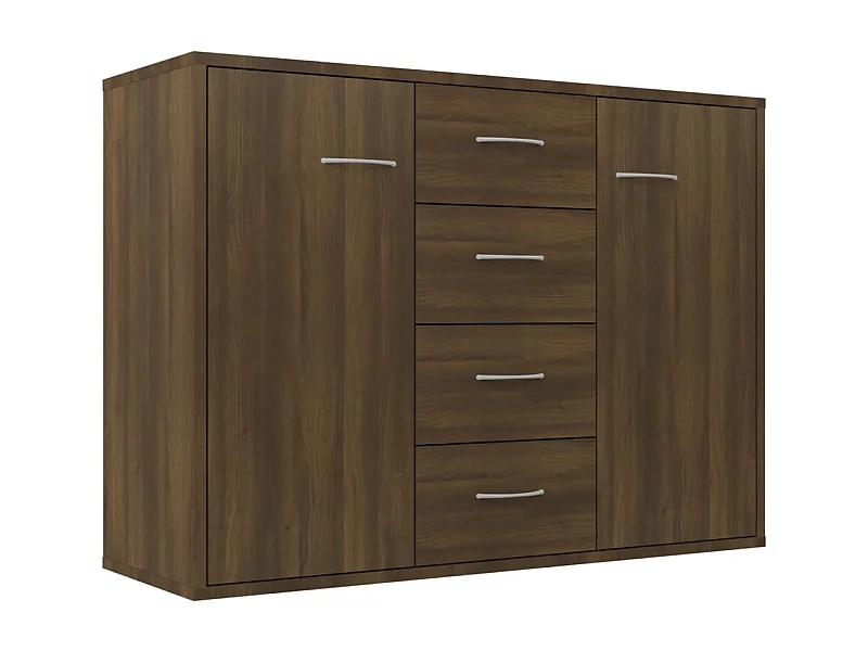 Aparador buffet cómoda mueble mueble de almacenaje organizador cocina salón salón 88 x 30 x 65 cm madera contrachapada marrón 02_0031435