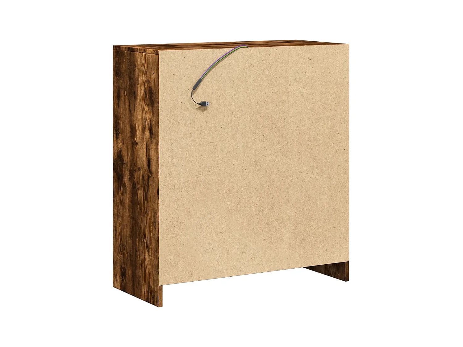 Aparador cómoda cómoda armario mueble organizador cocina salón salón con LED 77 x 34 x 85 cm madera contrachapada marrón 02_0029784