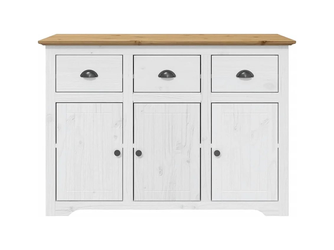 Aparador buffet cómoda mueble almacenaje organizador cocina salón salón BODO y 115,5 x 44 x 80 cm madera maciza de pino marrón 02_0030802