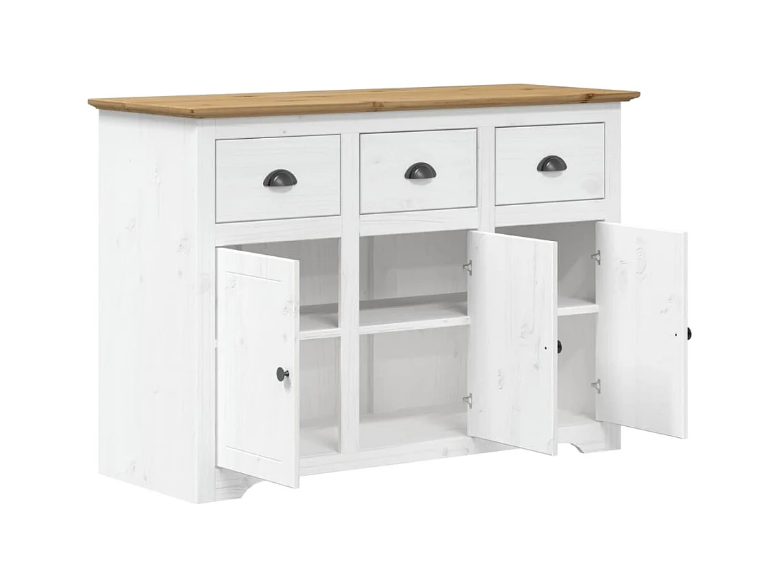 Aparador buffet cómoda mueble almacenaje organizador cocina salón salón BODO y 115,5 x 44 x 80 cm madera maciza de pino marrón 02_0030802
