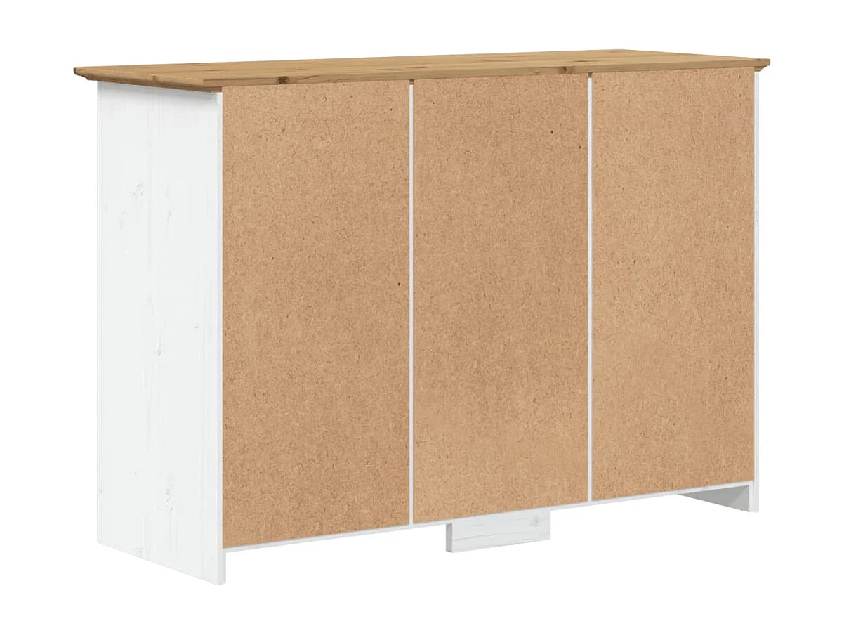 Credenza buffet cassettiera mobile contenitore organizer cucina soggiorno soggiorno BODO e 115,5 x 44 x 80 cm legno massello di pino marrone 02_0030802
