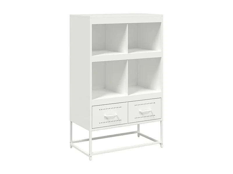 Aparador cómoda cómoda armario mueble organizador cocina salón salón alto 68 x 39 x 111,5 cm acero blanco 02_0032487