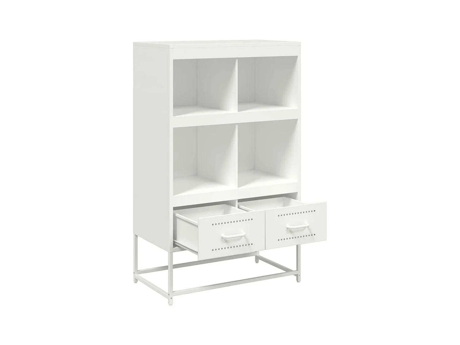 Aparador cómoda cómoda armario mueble organizador cocina salón salón alto 68 x 39 x 111,5 cm acero blanco 02_0032487