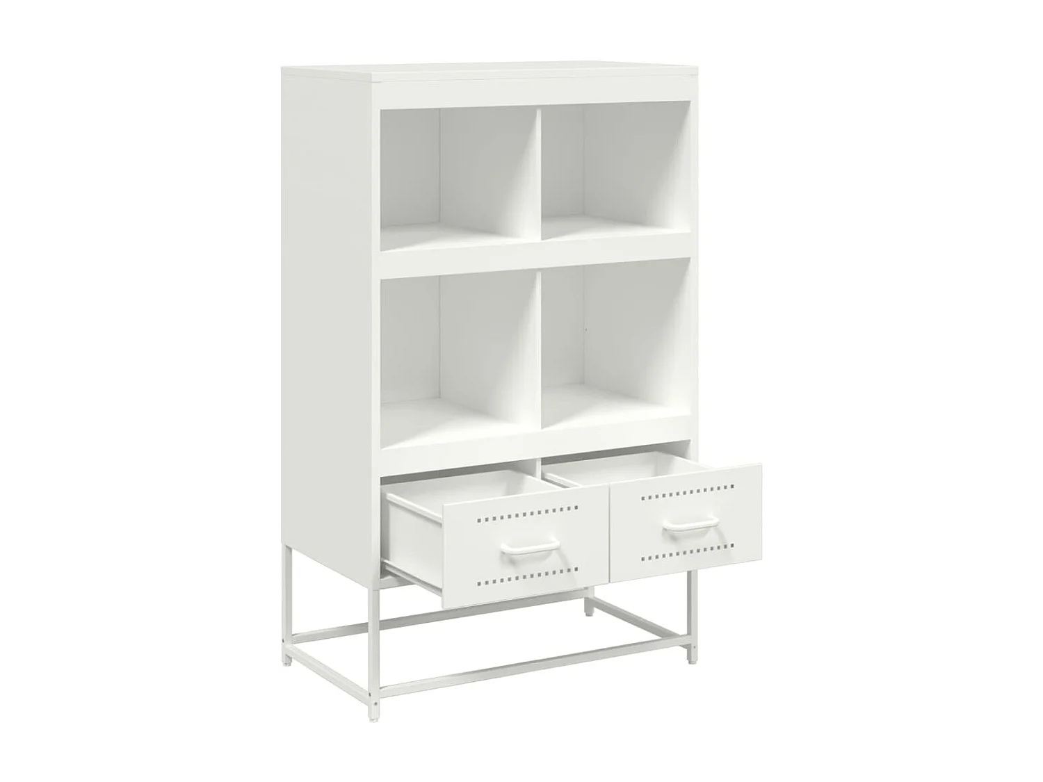 Aparador cómoda cómoda armario mueble organizador cocina salón salón alto 68 x 39 x 111,5 cm acero blanco 02_0032487