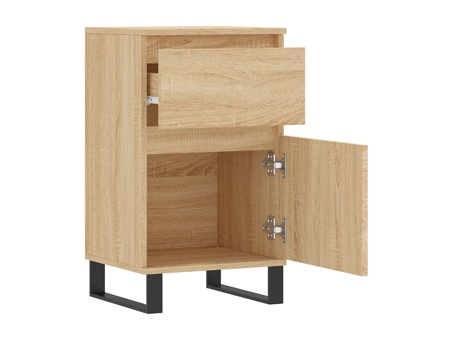 Buffet aparador cômoda armário organizador unidade cozinha sala salas conjunto de 2 sonoma 40 x 35 x 70 cm madeira de engenharia marrom 02_0036806