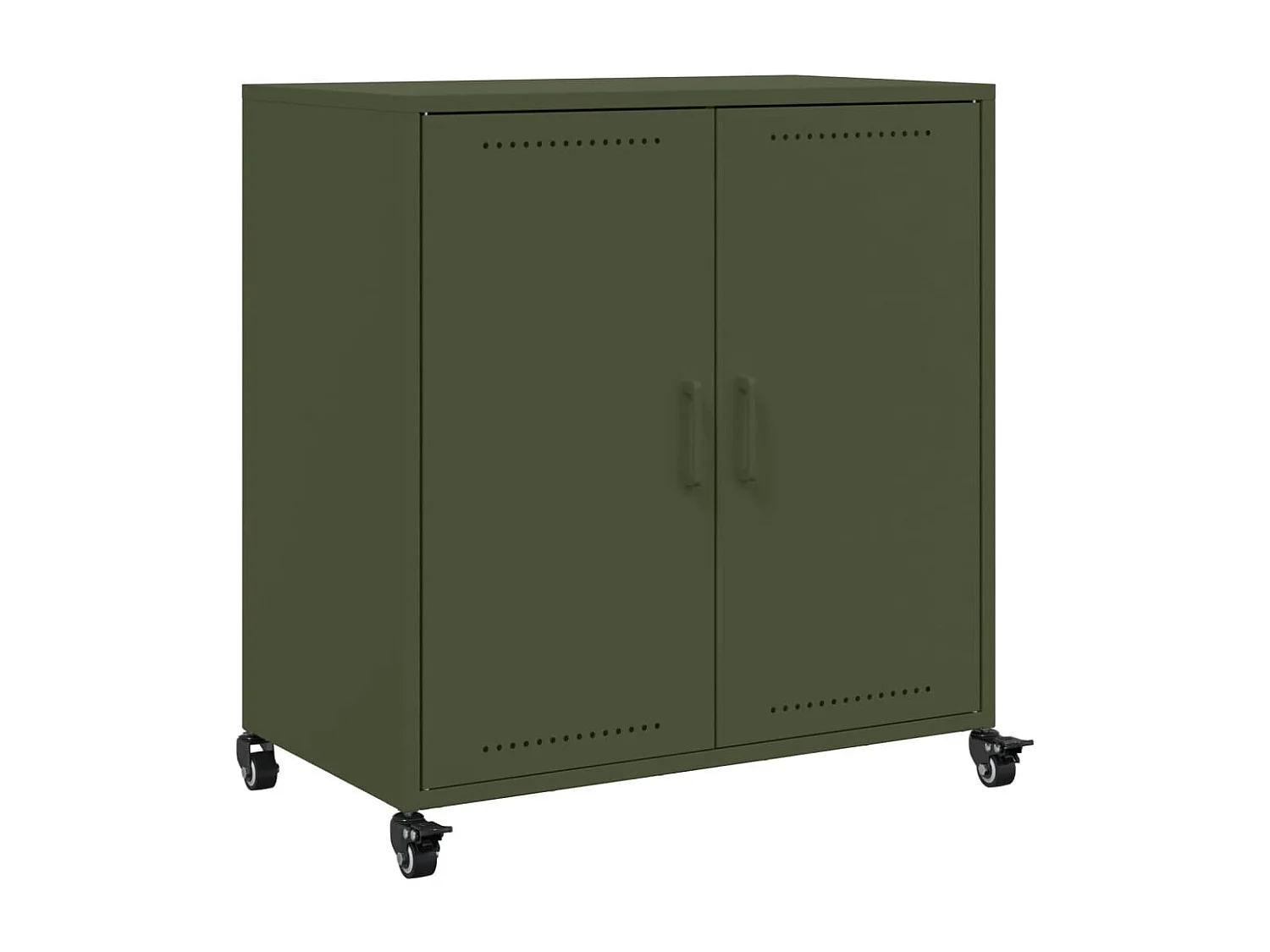 Aparador buffet cómoda armario mueble organizador cocina salón salón oliva 68,5 x 39 x 72 cm verde acero 02_0036588