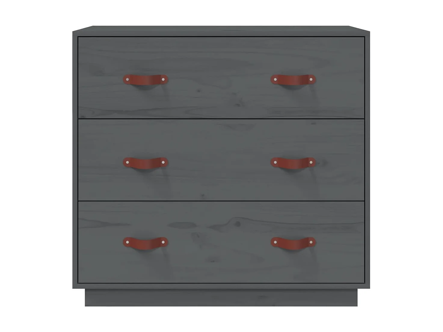 Credenza buffet cassettiera mobile contenitore organizer cucina soggiorno soggiorno 80 x 40 x 75 cm legno massello di pino grigio 02_0031804