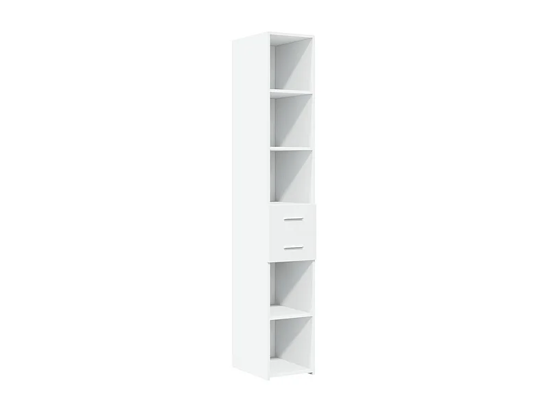 Credenza cassettiera cassettiera mobile contenitore organizer cucina soggiorno soggiorno alto 30 x 42,5 x 185 cm derivati ​​del legno bianco 02_0032256